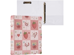 Pasta de Argolas com 3 Furos para Papel Tamanho Carta , Organizador Fichário Redondas e Pranch (27,9 X 21,6 Cm)
