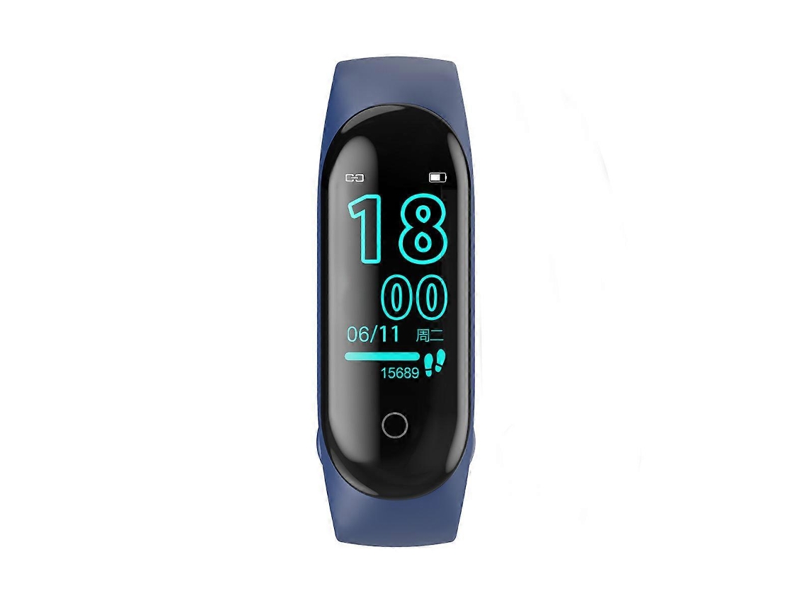 Relógio inteligente Ly Ebike com rastreador de condicionamento físico, frequência cardíaca, pressão arterial e pedômetro (1 peça, azul)