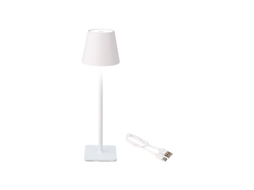 Candeeiro De Mesa Led Branco Para Exterior E Interior 37cm Recarregável 894378 Edm
