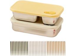 Recipiente Hermético Para Alimentos Com Vedação De Silicone, Caixa Bento Em Aço Inoxidável 304 Para Saladas, Ideal Para