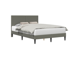Vidaxl Estrutura Da Cama Com Cabeceira Cinzento-claro 120 X 200 Cm