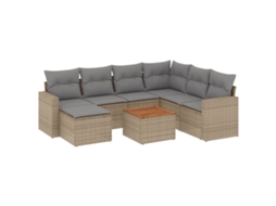 Garden Sofa Set, Garden Sofa Sets Vidaxl Bege Rattan / Vime (n/a)