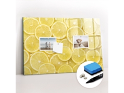 Quadro Magnético Decorativo Fatias De Limão Para A Cozinha Espelharte (60x40 Cm)