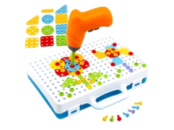 Primerox brinquedo Quebra cabeça de Parafusos Elétrico Diy Infantil Mosaico Educativo Plástico