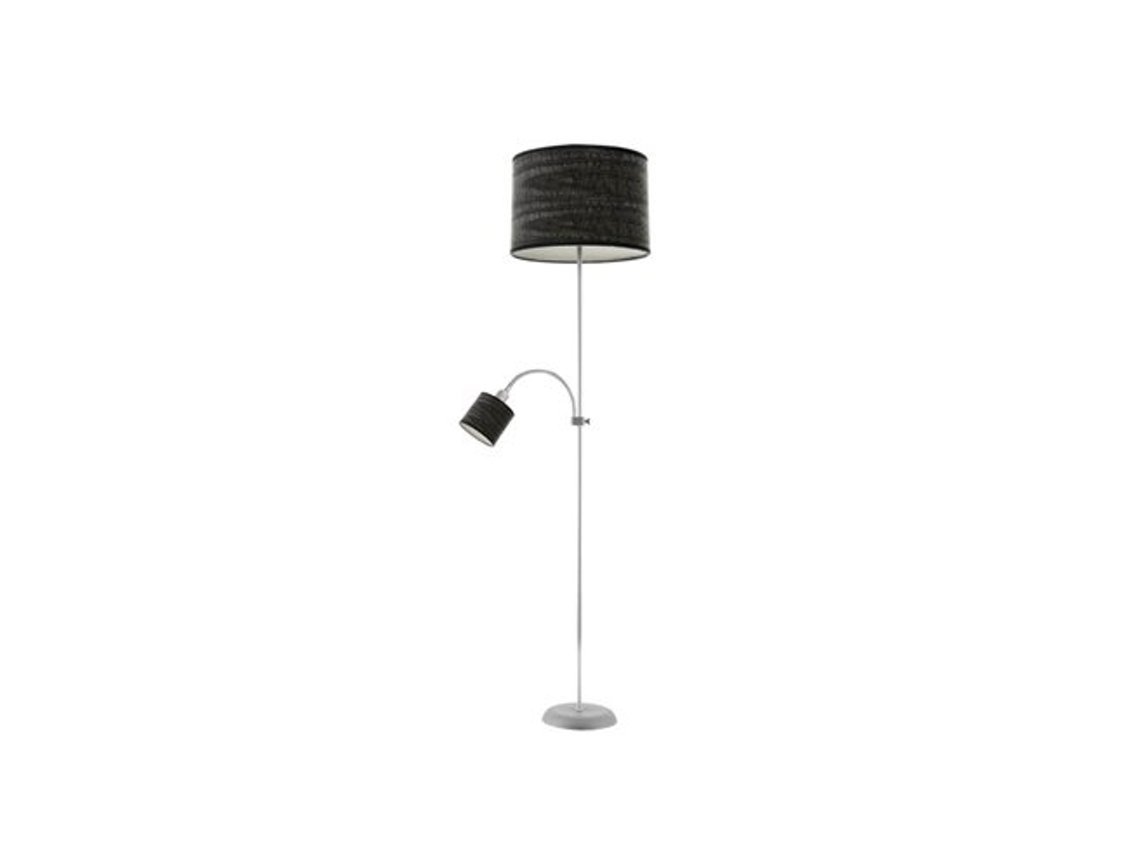 Armonia Suporte de Chão para Sala 1Xe271Xe14 Prata-Preto Madeira com Leitor 155X40X40 Cm FABRILAMP