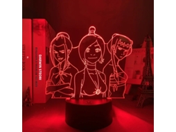 (estilo 13) Luz Led 3d Anime Avatar: A Lenda De Aang
