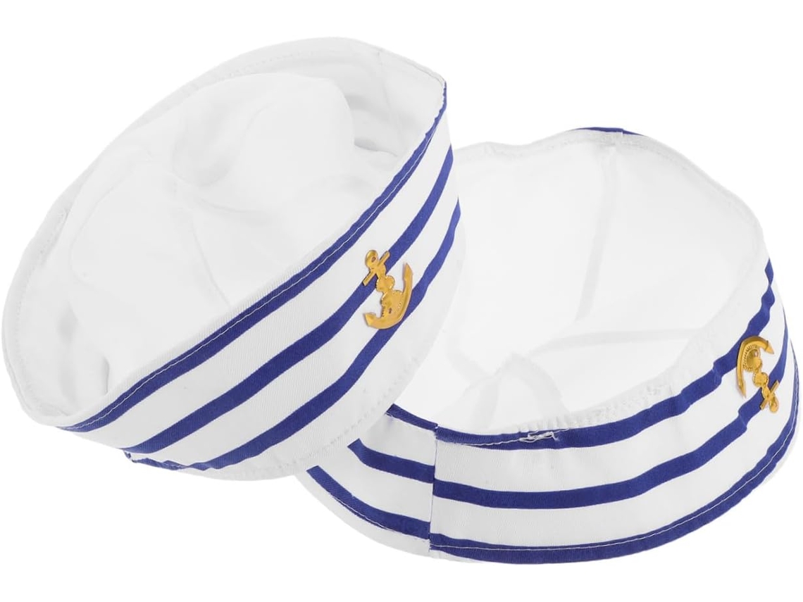 Conjunto De 2 Chapéus De Capitão - Para Uso Prático E Funcional