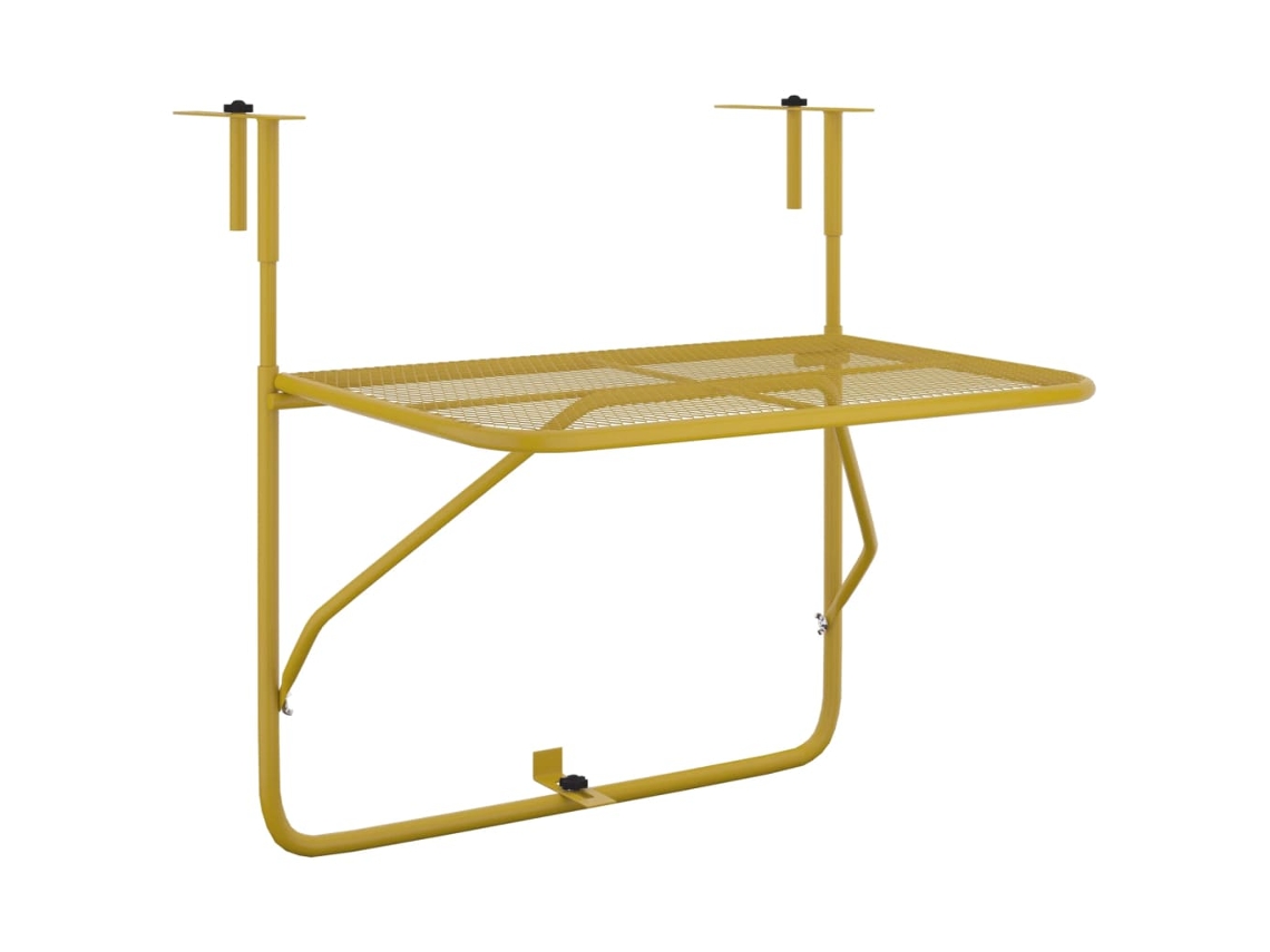 Balcony Table, Balcony Tables Vidaxl Ouro Aço (n/a)