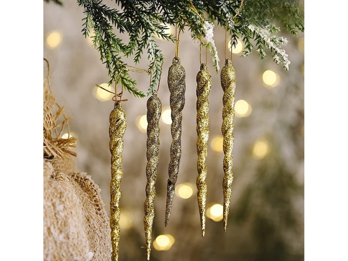 Anjo transparente pendurado em árvore de Natal para decoração de casa, casamento e festa.