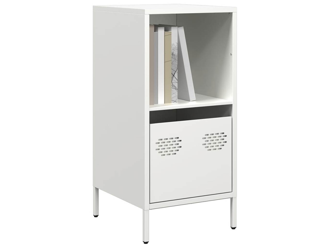 Vidaxl Aparador 35x39x73,5 Cm Aço Laminado A Frio Branco