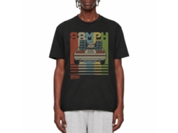 Rockinstone Back To The Future Movie Retro Black Adult T-shirt Size:m