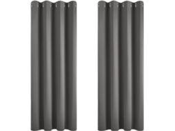 Cortinas Blackout Isolantes Térmicos Antifrio, 117x138 Cm (largura X Altura), Com Ilhós, Cortinas Para Sala E Quarto, Cinza Escuro, 2 Peças