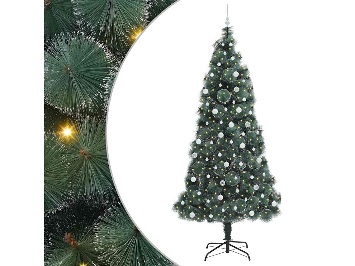 Conjunto 1 Árvore De Natal Artificial Vidaxl Verde Plástico (240 Cm)