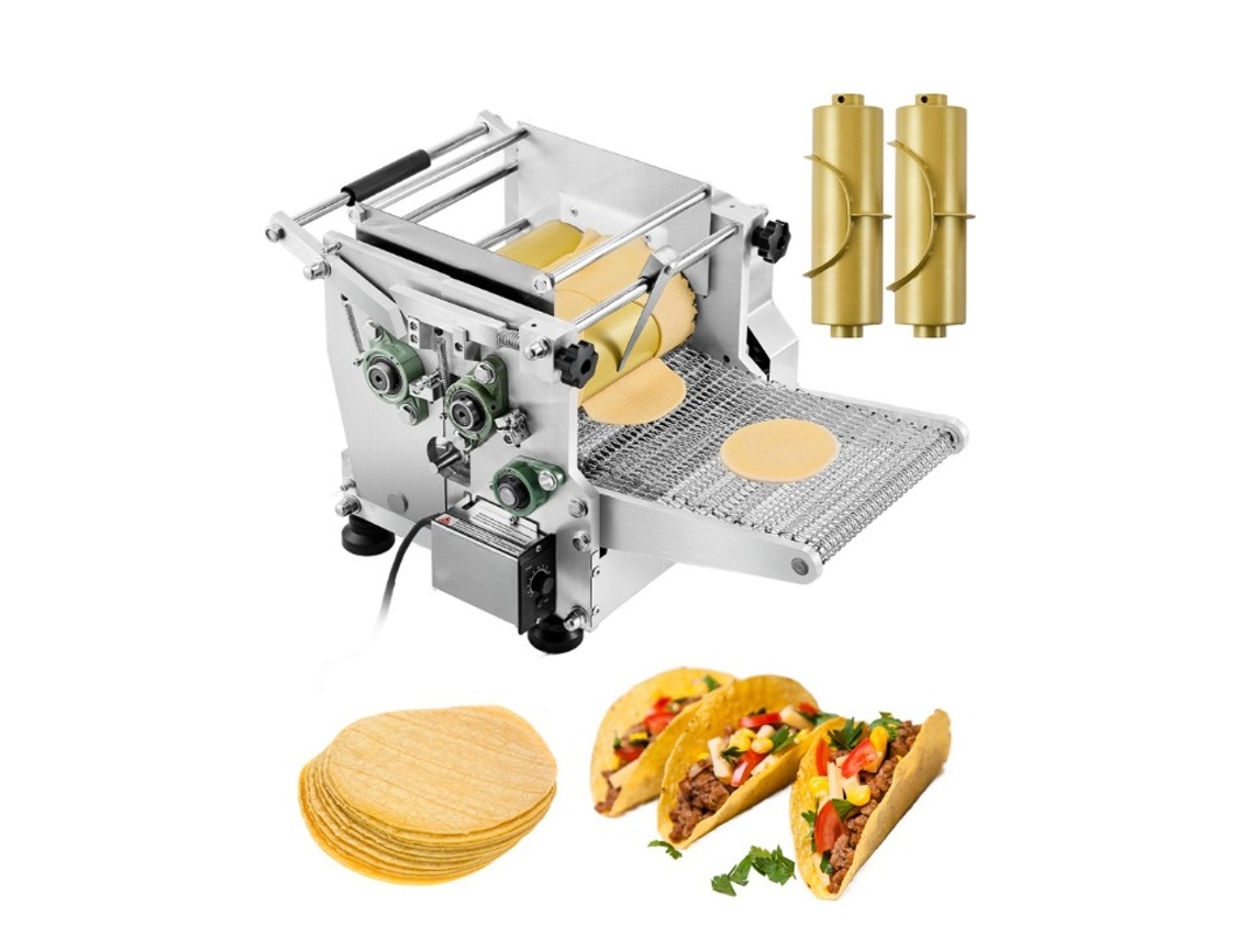 Máquina De Tortilhas Elétrica 1400 Un/h Com Velocidade Ajustável E Revestimento Antiaderente Tekmaquinas