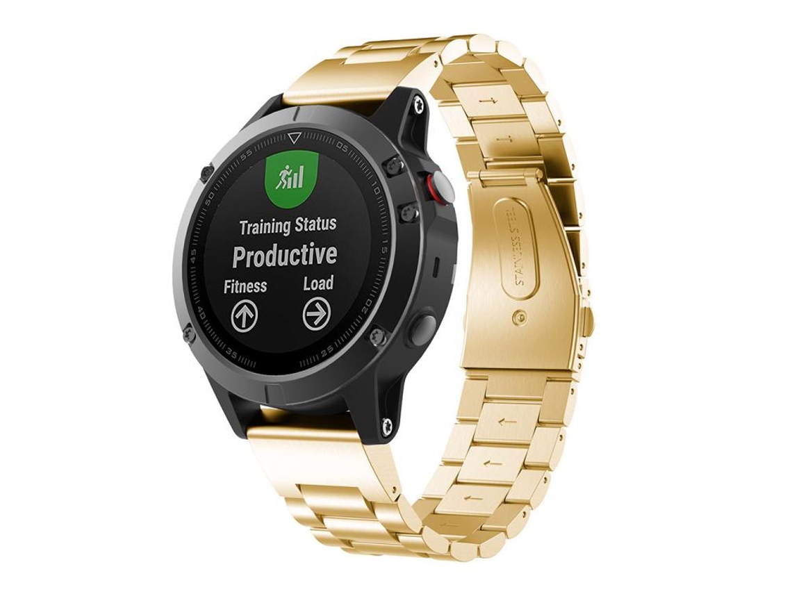 Bracelete para Garmin XIAOMOYU Fenix 8 / 7 / 6 / 5 Metal Liberação Rápida Três Contas Dourada (22mm)