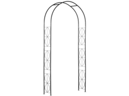 Arco de Jardim de Metal BTFORUS para Rosas e Plantas Trepadeiras (114x30x230cm) preto