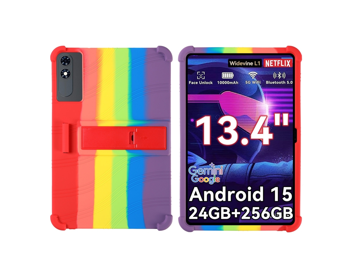 Capa Tressino Para Tabwee T60 Pro 13.4 Polegadas Com Suporte Resistente A Impactos Arco-íris