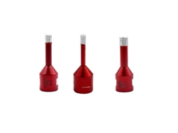 3 Peças De Brocas Diamantadas 6mm/8mm/10mm Com Rosca M14 Para Perfurar Azulejos, Pedra, Mármore, Granito, Cerâmica