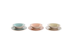 Conjunto de 18 Peças de Louça de Grés Variadas, Cor Âmbar, Medindo 27,5 X 27,5 X 3 Cm. ALEXANDRA HOUSE LIVING