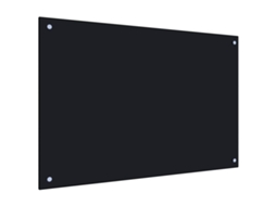 Painel Anti Salpicos De Cozinha 90x60 Cm Vidro Temperado Preto DKD HOME DECOR