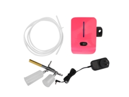 Mini compressor de ar com nano pulverizador de oxigênio para hidratação e rejuvenescimento facial (vermelho)