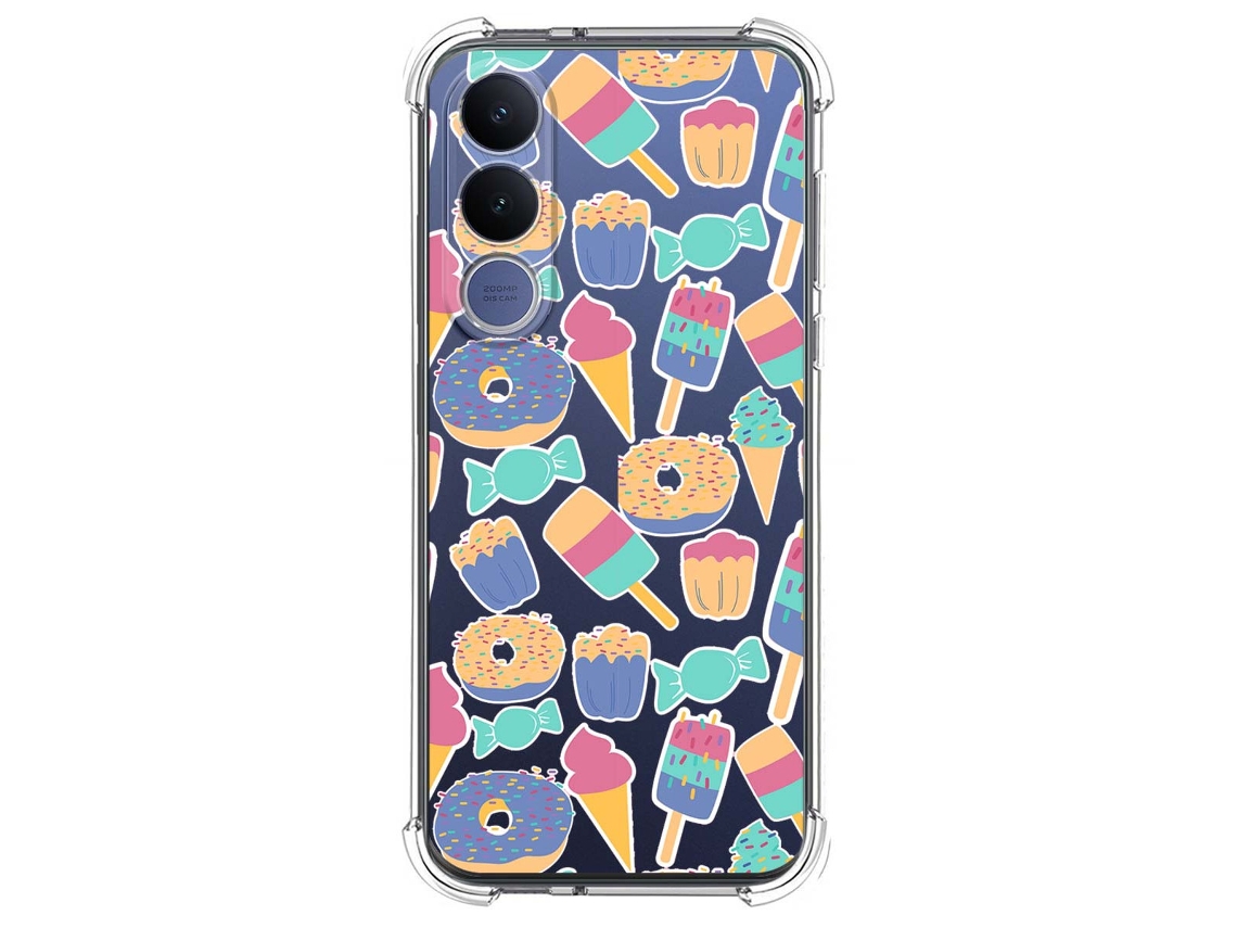 Capa Tumundosmartphone De Silicone À Prova De Choque Para Vivo V70 Fe Estampa Candy Design 02