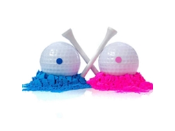 Primerox bolas de Revelação de Gênero Conjunto com 1 Rosa 1 Azul e 2 Pegs de Madeira para Bebê