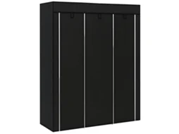 Roupeiro de Tecido Aço, Tecido Não Tecido e Pp Cor Preto 125x43x162,5 cm Homcom