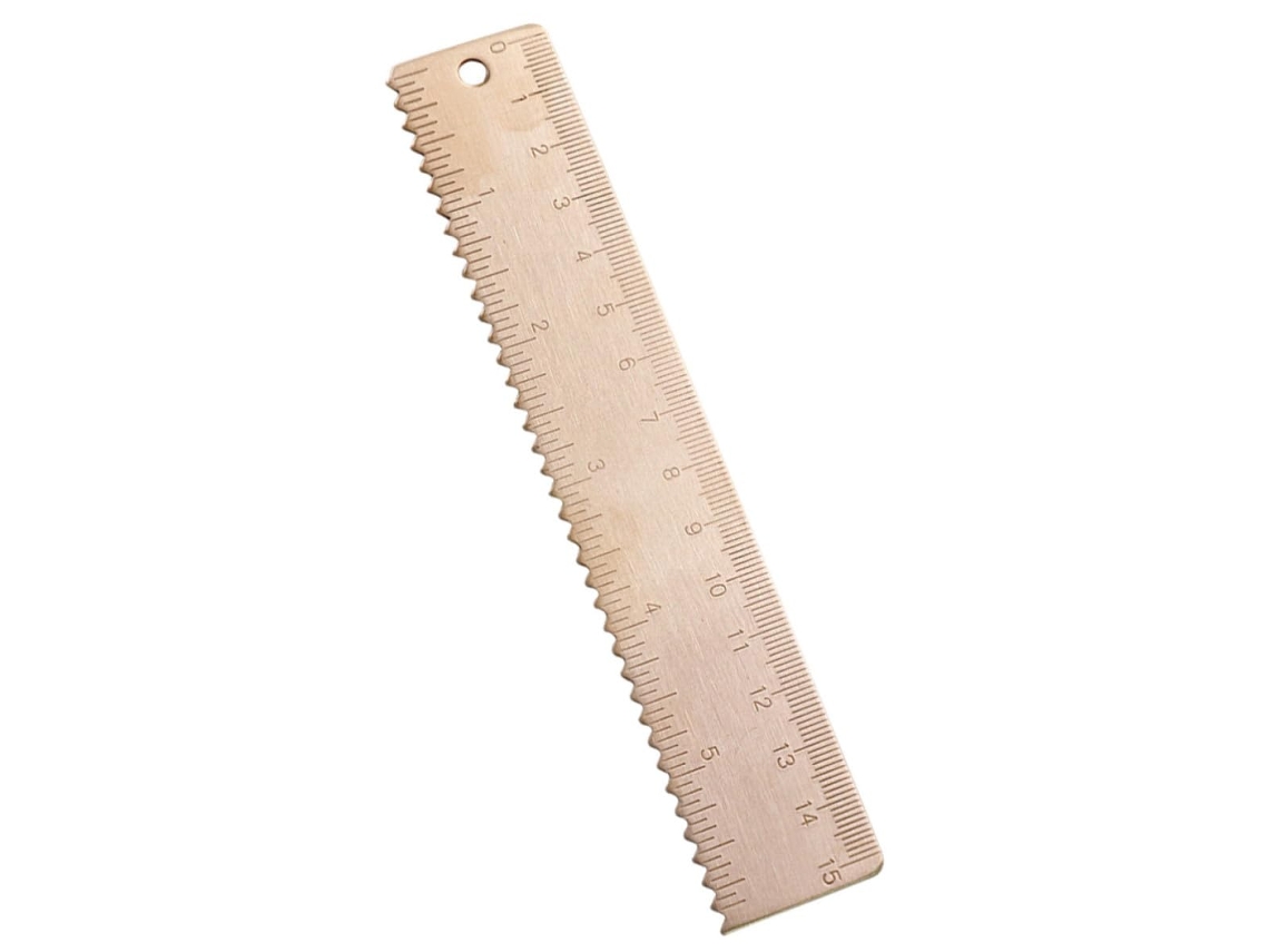 Régua Reta De Latão Eringogo 15cm, Régua Para Estudantes, Material Escolar, Prática E Fácil De Usar, Ideal Para Escola E