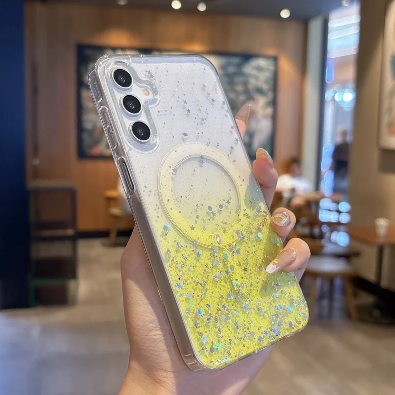 Capa Protetora Transparente Com Glitter (galaxy S25)
