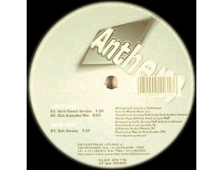 Vinil Tears Like Rain Anthem