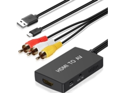 Conversor Hdmi Para Rca Com Cabo Hdmi, Av Composto Cvbs