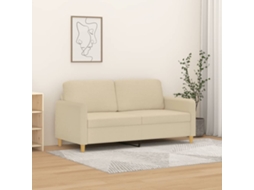 Vidaxl Sofá De 2 Lugares Tecido 140 Cm Cor Creme