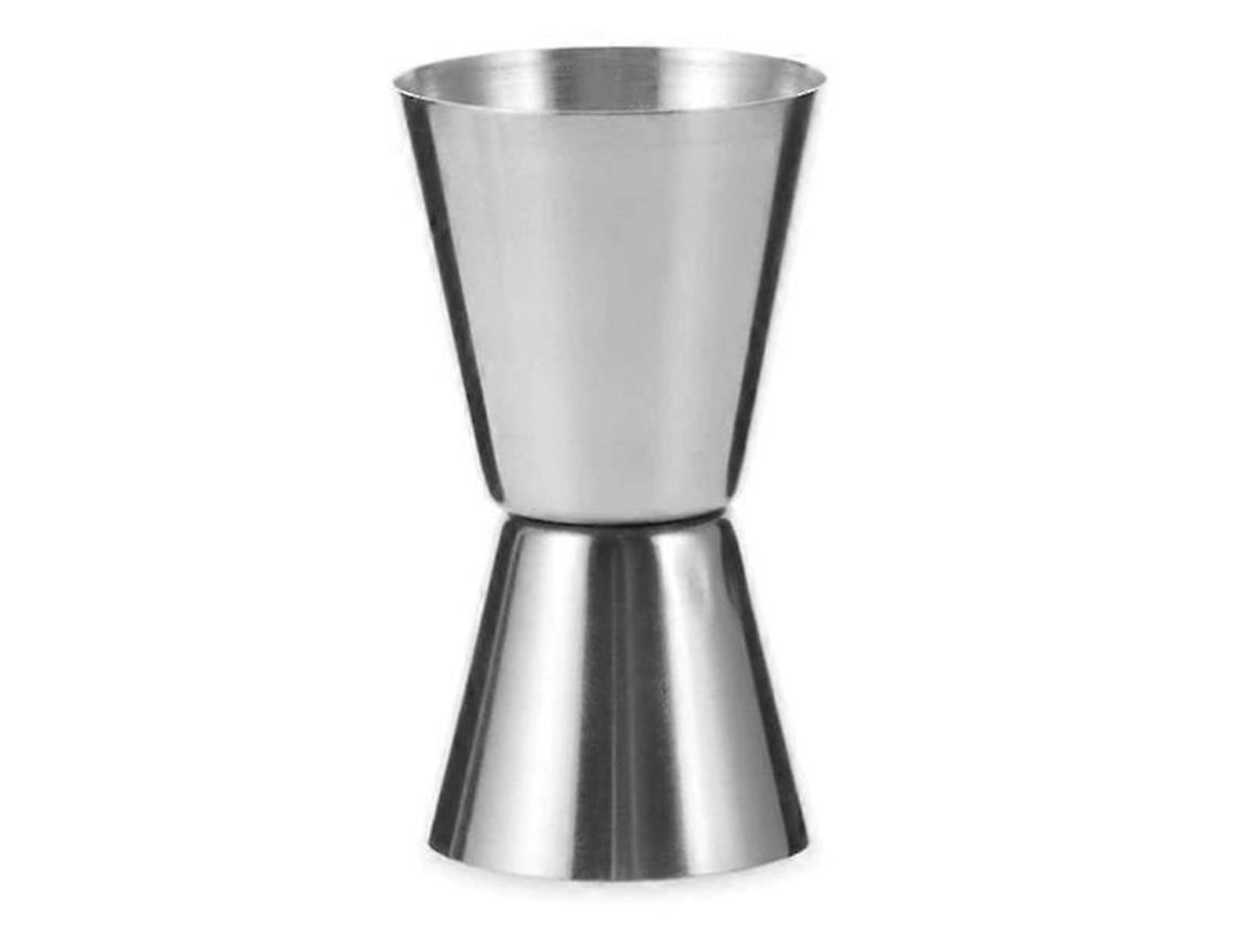 Copo Medidor Duplo - Dosador De Bebidas Para Coquetéis 25/50ml Prateado