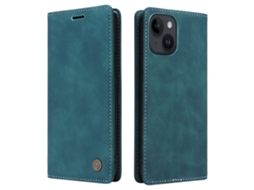Capa Para Iphone 15 Plus Pele Sintética Verde