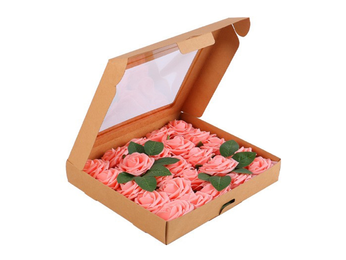 Caixa de Presente com Rosas Artificiais Rosa LAXISCREED