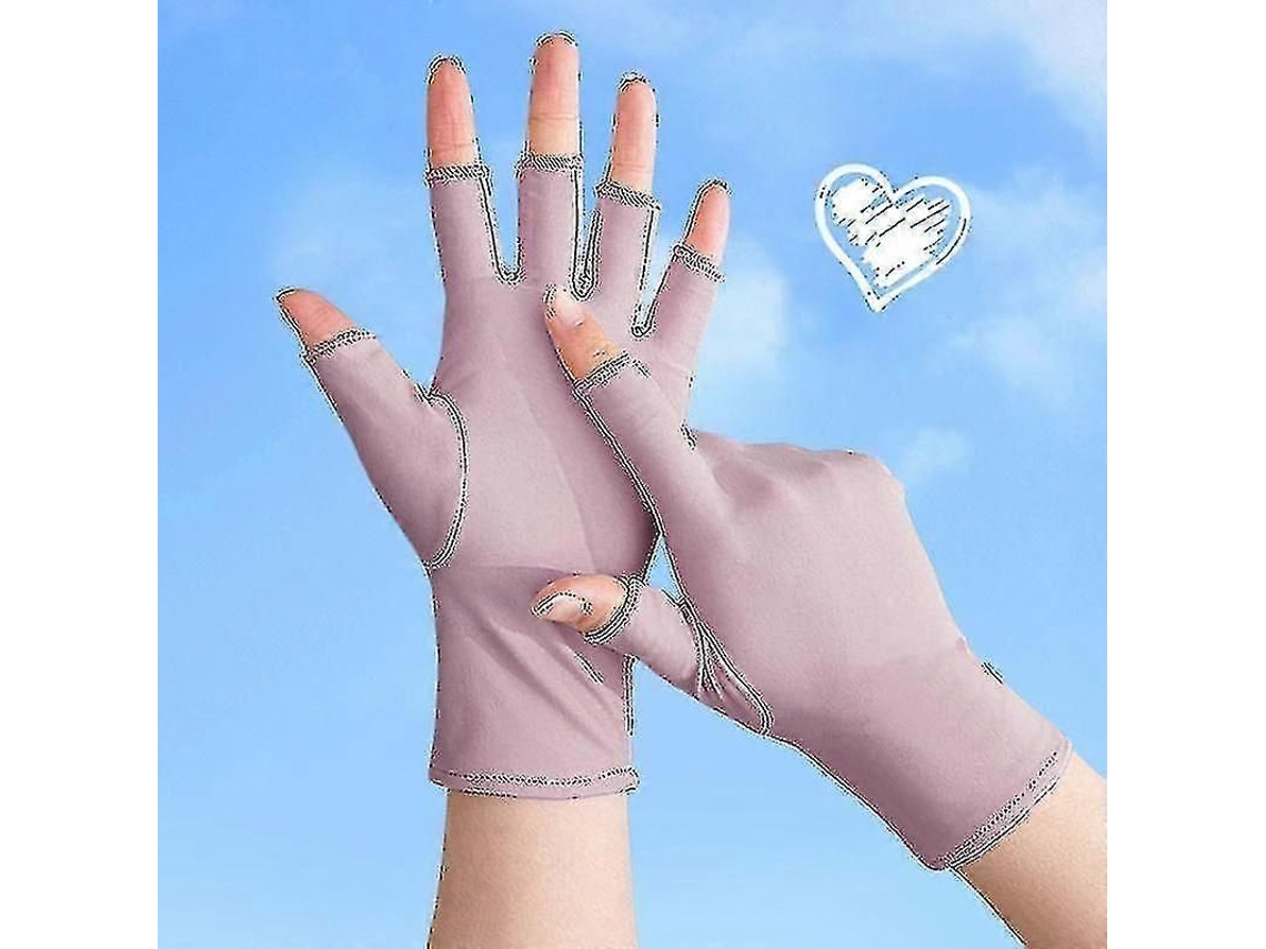 2 Pares Luva Uv Para Lâmpada De Unha De Gel, Luvas De Proteção Uv Para Manicures