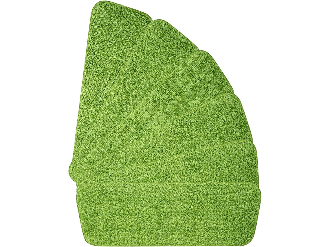 Conjunto de 6 Unidades Panos Microfibra para Esfregão , Compatíveis com Spray Mops, Fx BRILVIBERA (verde)