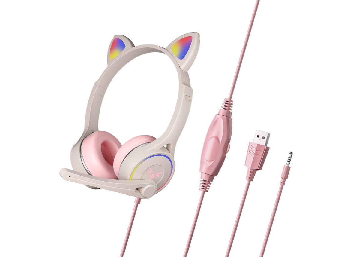 Auscultadores Bluetooth TRUMSEN  Sy-G30 Over Ear Microfone Rosa