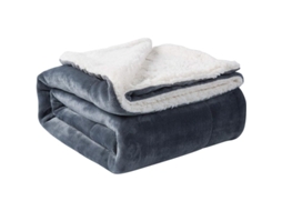 2026 manta Sherpa Twin Cálida Suave Peluda Reversible para Cama Sofá Invierno Gris 60x80 Pulgadas