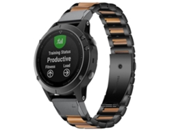 Bracelete de Aço com Resina para Garmin Forerunner 945 Quartzo
