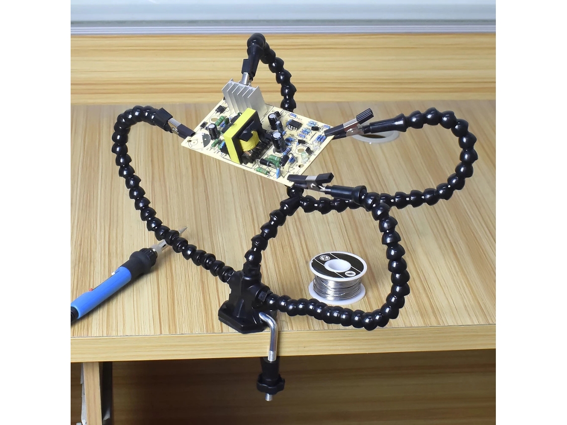 Laxiscreed Ferramenta Auxiliar De Soldadura Com Três Braços Flexíveis Para Pcb