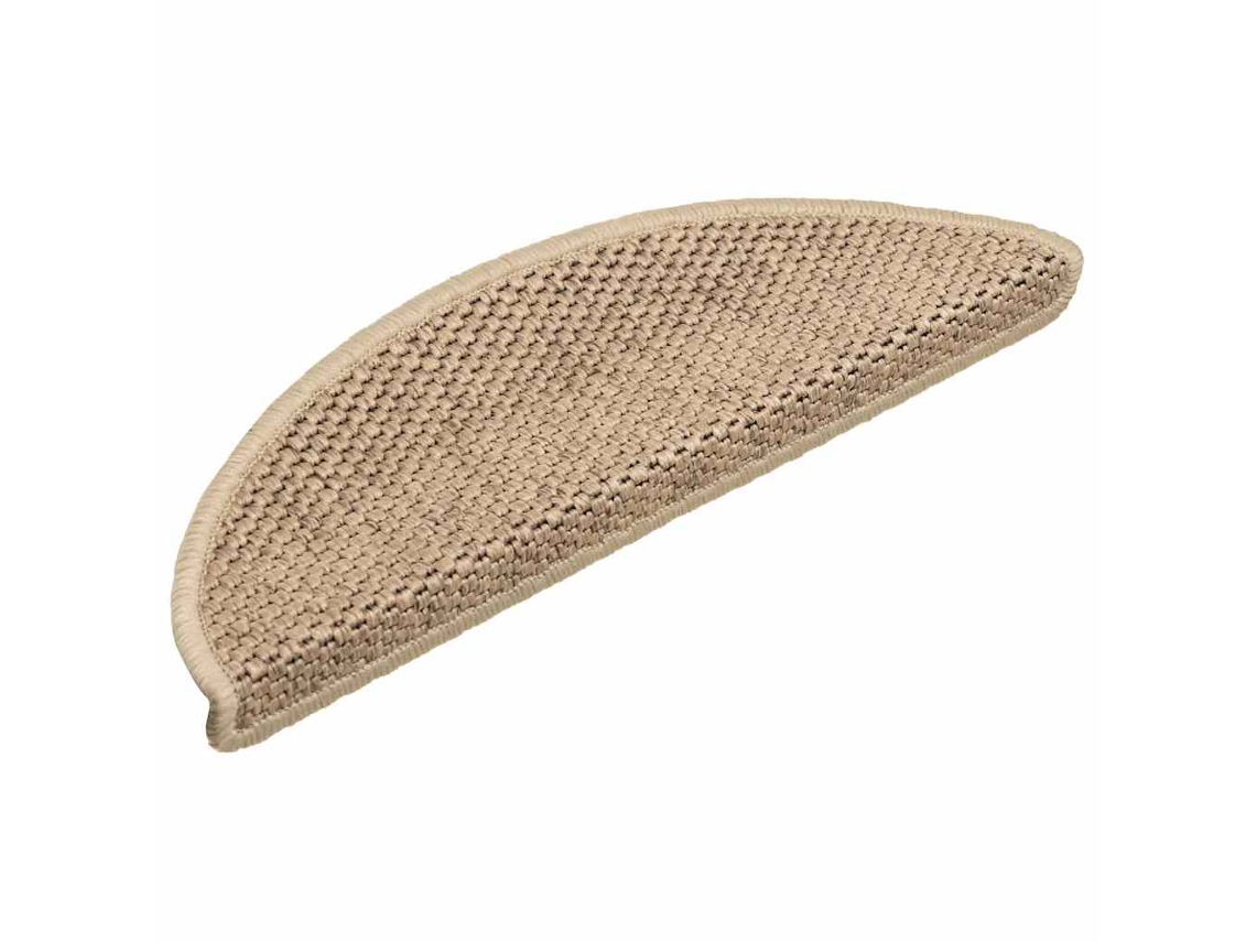 Tapetes Escada Adesivos Aspeto Sisal 30 Pcs 56x17x3cm Cor Areia MAISON EXCLUSIVE