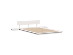Conjunto 1 Estrutura Da Cama Vidaxl Branco Madeira De Pinho Maciça (120 X 190 Cm)