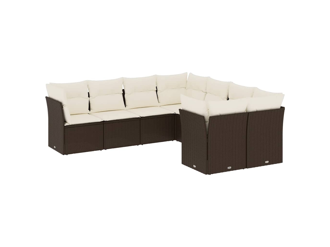 Garden Sofa Set, Garden Sofa Sets Vidaxl Marrom Rattan / Vime (n/a)