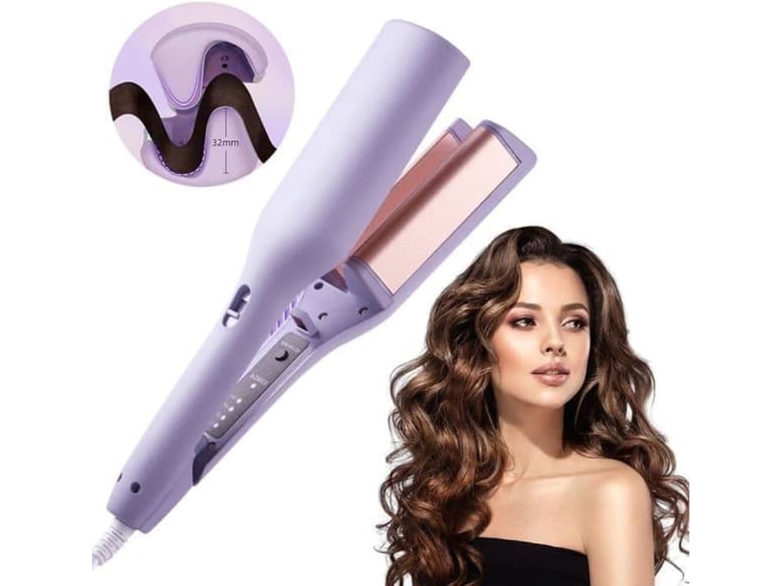 Rizador de 32 mm con 4 ajustes de temperatura: ideal para ondas francesas, ondas playeras y cabello voluminoso, todo tipo de cabello. - aquaforge