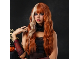 Peruca realista para fantasia de Halloween feminina