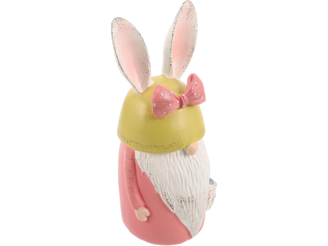 Decoração Páscoa Coelhinhos Gnomos Resina Pintados Prateleira Estilo Rústico Ideal Estar Escritório À Mão Leve GOKOCO