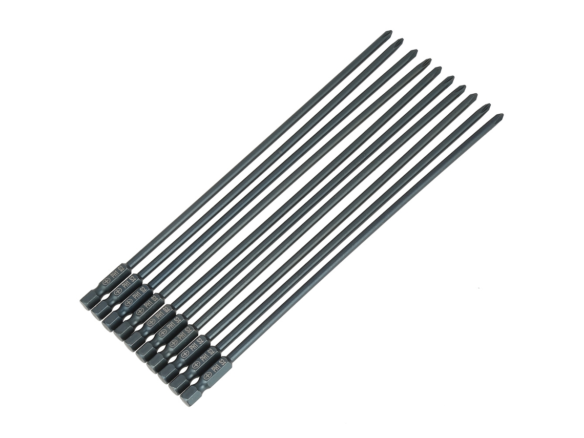Conjunto de Bits de Pregoeiro Ph1 S2 10pcs 1/4 Hex 200mm