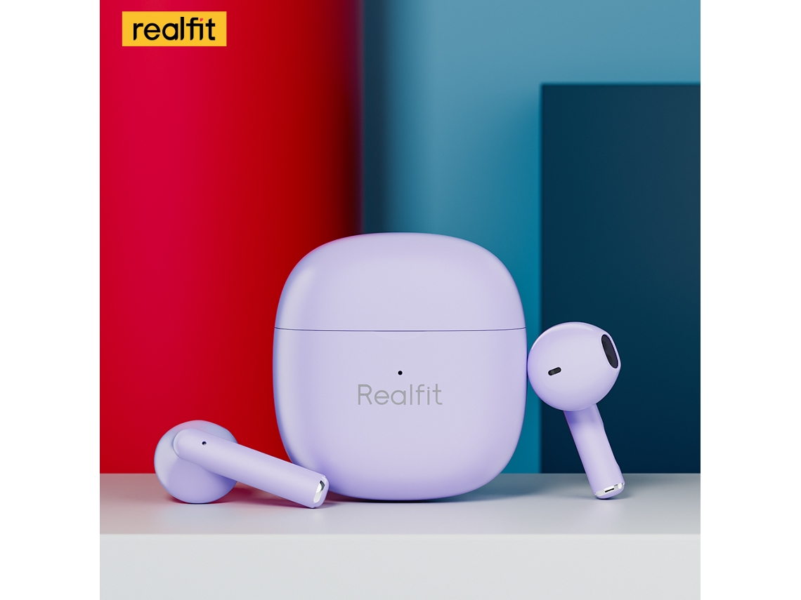Fones de Ouvido Bluetooth Sem Fio Hifi Tws, Intra auriculares com Controle de Volume MDUG (roxo)